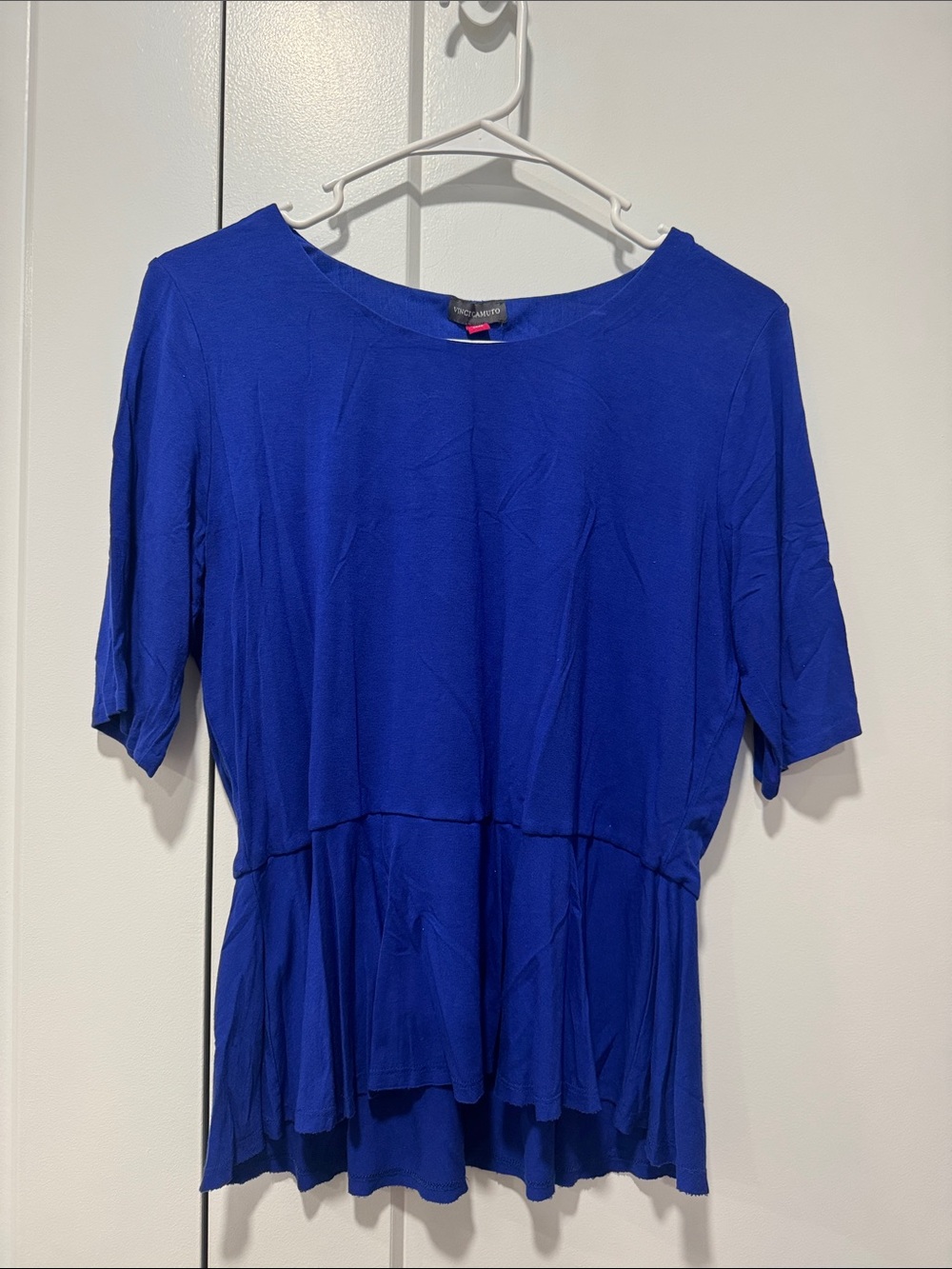 Vince Camuto Cobalt Blue Peplum Tunic